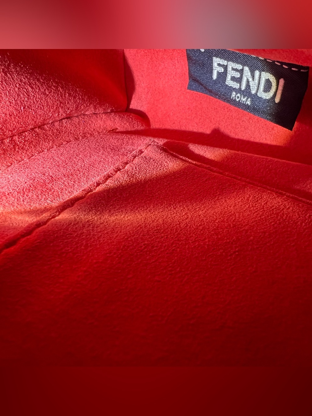 Fendi DotCom Click Small Red Quilted Leather Shoulder Bag - Picture 6 of 16